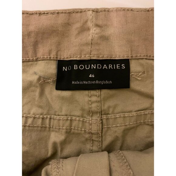 No Boundaries Men's Sz 46‎ Stretch Flat Front Shorts (Above the Knee) Fray Hem - Picture 2 of 7